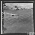 British Press Photo - U-Boat on Fire after Shelling