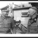German Press Photo: Unknown Heer General and Heinz Reinefarth (Warsaw Uprising!)