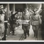 Photograph showing Adolf Hitler and Bennito Mussolini