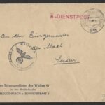 SS-Feldpostcover Fursorgeoffizier der Waffen-SS in der Niederlande - Herzogenbusch