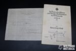2x Award Docs: Italian Officer of 132rd Tank Regiment (EK2 to Italian!)