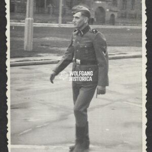 Photograph of Waffen-SS Soldier wearing SS-VT Cap & Slip-ons
