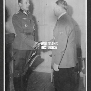 Oakleaves Holder Ernst Ziemer with Adolf Hitler