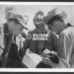 German Press Photo: W-SS Prinz Eugen Officer with von Castell