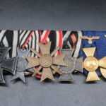 Top German WWI & WWII Medal Bar – 6x Ordenspange with 25-Year Wehrmacht Service Cross!