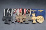 Top German WWI & WWII Medal Bar – 6x Ordenspange with 25-Year Wehrmacht Service Cross!