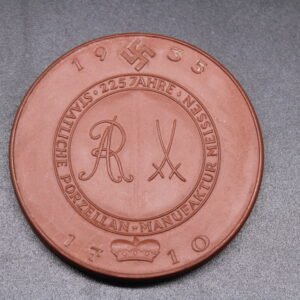 1935 Meissen 225th Anniversary Böttger Stoneware Medallion