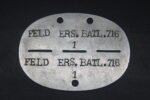 Erkennungsmarke: Feld-Ersatz-Bataillon 716 (Number 1!)