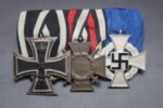 Medal Bar: Iron Cross 2nd Class, Honor Cross & 25 Years Loyal Service