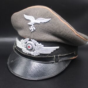 Luftwaffe NCO Nachrichten Visor Cap (Flemish-Made in Occupied Belgium!)
