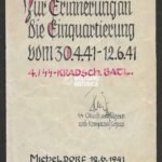 "Zur Erinnerung an die Einquartierung" - SS-Kradschützen-Bataillon