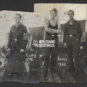 2x Photographs — Belgian Organisation Todt (OT) Personnel in Sumy, Russia 1942