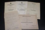 5x Award Document Grouping — 9. & 2. Panzer-Division) — Eastern Front & Normandy (!)