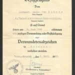 VWA Schwarz Award Doc - Panzer-Aufklärungs-Lehr-Abt. (1940 - Signed by Hans Cramer!)