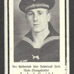 Deathcard of U-Boot Crewmember – U-Boot “U-578” (Unexplained Disappearance))
