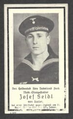 Deathcard of U-Boot Crewmember – U-Boot “U-578” (Unexplained Disappearance))
