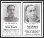 Original Double Death Card – U-boot "U-613" & Waffen-SS Brother