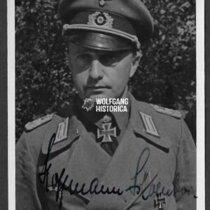 Günther Hoffmann-Schönborn – Sturmgeschütz-Abteilung 191 (Eichenlaub) (Wartime Signed)