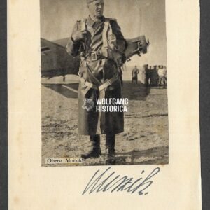 Friedrich-Wilhelm Morzik – Kampfgeschwader z.b.V. 1 (Wartime Signed)