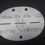 Erkennungsmarke: (Gebirgs) Stellungs-Artillerie-Abteilung 118