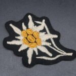 Waffen-SS Edelweiss Cloth Cap Badge
