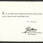 Wartime Signature on a Thank-You Card of Ministerialdirektor Leopold Gutterer