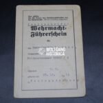 Rare Wehrmacht-Führerschein – Issued to Ritterkreuzträger Hans-Joachim Wagner