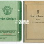 Dienstpass & SS-Soldbuch Grouping – Gendarmerie-Meister (3x Awards)