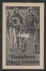 Flemish Waffen-SS Recruitment Postcard – “Vlaanderen vraagt Soldaten”
