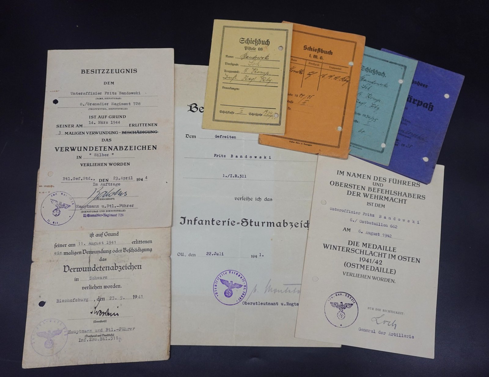 DSC09191 WWII Wehrmacht Soldier Document Grouping - Ostbataillon 662! - Image 1