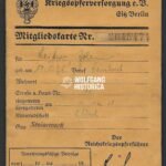 Kriegsopferversorgung Mitgliedskarte