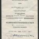 Verwundetenabzeichen in Silber Award Doc (Pz.Gren.Rgt.304, Normandy!)
