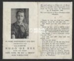 Death Card - Flemish W-SS Volunteer of SS-Infanterie-Regiment "Nordland"