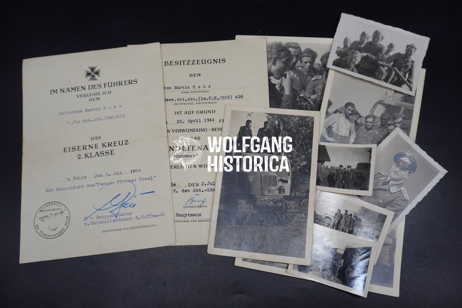 DSC09372 Battle of Kovel 1944 – RARE Photo & Document Set (Signed by Gille as Kdr. "Festen Platzes Kowel"!) - Image 1