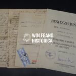 Scarce Panzerkampfabzeichen in Bronze Award Doc - "Hohenstaufen" Division (Signed by Woith, KIA in Normandy!)