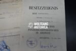 Scarce Panzerkampfabzeichen in Bronze Award Doc - "Hohenstaufen" Division (Signed by Woith, KIA in Normandy!) - Image 2