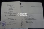 KIA WWII Medic’s Soldbuch & Award Docs – KIA April 1945 - Marine-Schützen-Bataillon 123! - Image 16