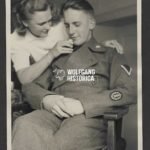 Portrait of Soldier with Stug-wrapper & Artillery Gunner Sleeve Badge!