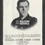 Flemish Collaboration Death Card - Vlaamse Wacht - Roger Sabbe