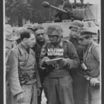 Press Photo: Panzergrenadiers & Panther in Normandy