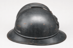 WWI French M15 Adrian Helmet for Artillery – Horizon Blue Steel Helmet w/ Liner & Chinstrap - Image 3