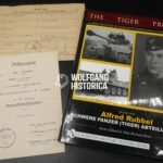 Panzerkampfabzeichen II. Stufe Award Doc: ALFRED RUBBEL (!) schwere Panzer-Abteilung 503 (Tiger, King Tiger!)