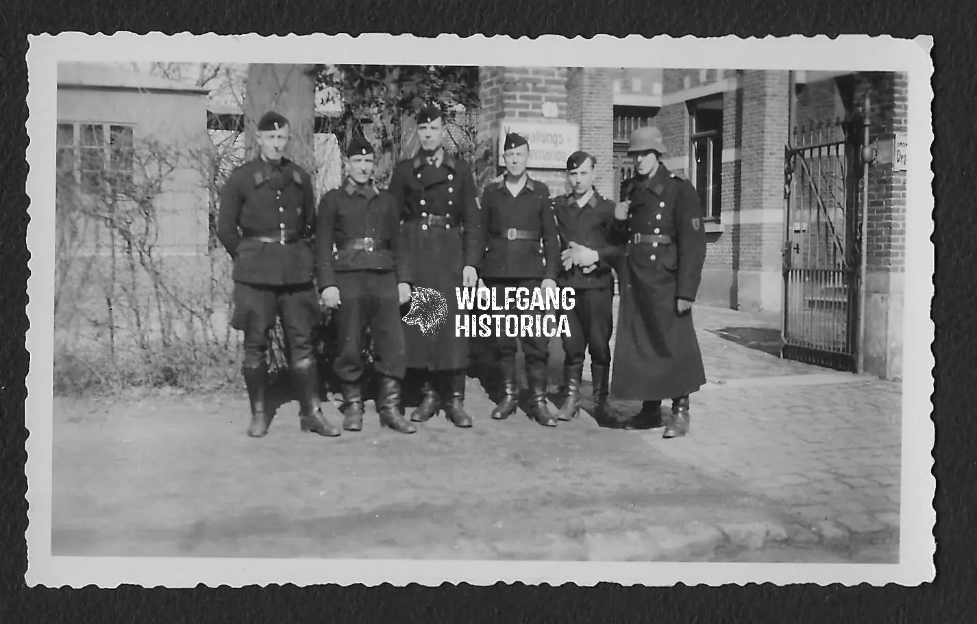 Flemish NSKK Volunteers in front of the Verwaltungskommando - Image 1