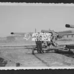 Flemish W-SS Volunteer in front of Flak 88