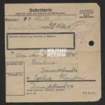 Paketkarte for a Flemish Waffen-SS Volunteer