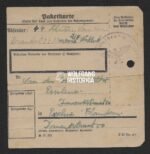 Paketkarte for a Flemish Waffen-SS Volunteer