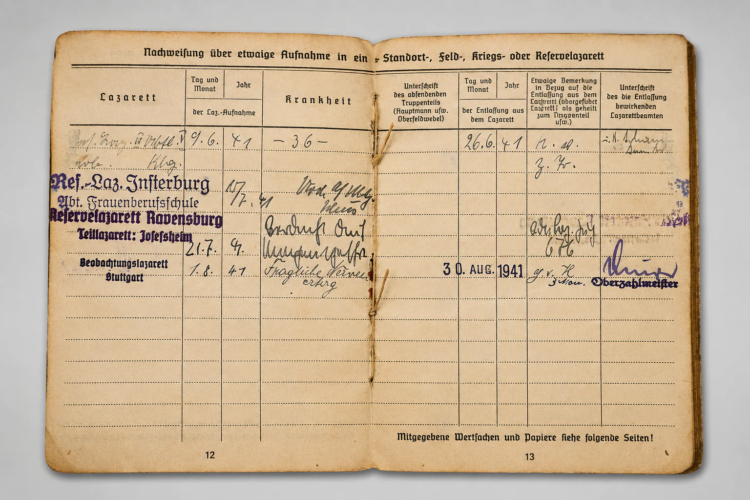 WWII Soldbuch & Wehrpass Grouping – Pionier Veteran of Poland, France, Eastern Front & Festungs-Pionier-Kdr. I – Signatures of Generals - Image 5
