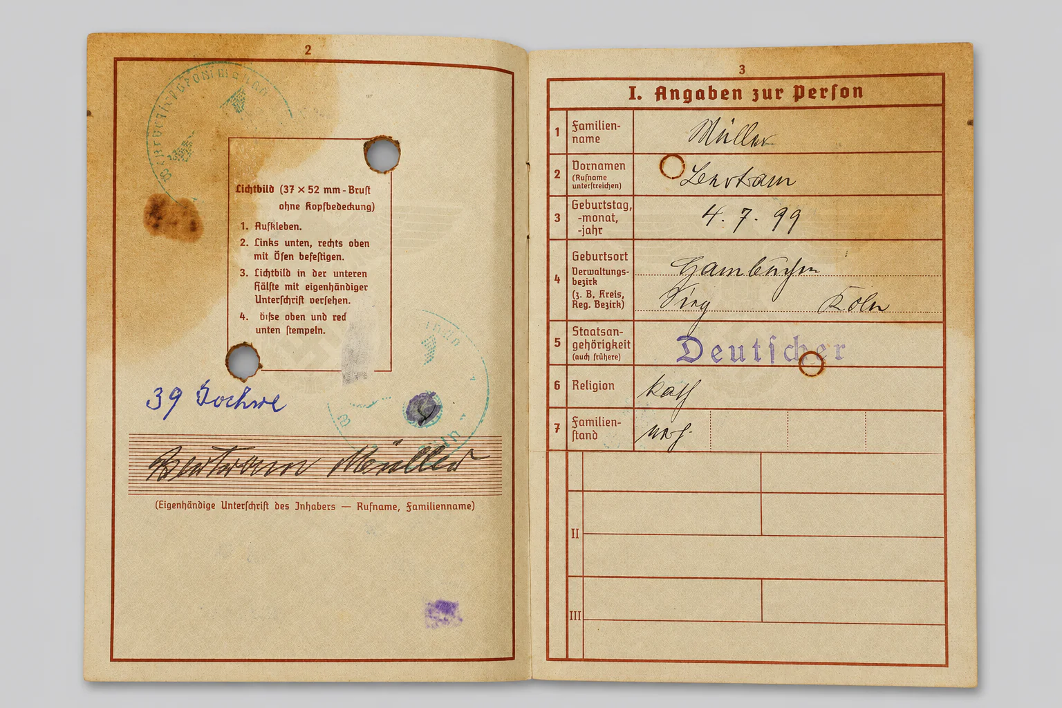 WWII Soldbuch & Wehrpass Grouping – Pionier Veteran of Poland, France, Eastern Front & Festungs-Pionier-Kdr. I – Signatures of Generals - Image 8