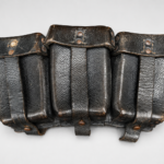 WWII German K98 Ammunition Pouch – RBNr. Numbered, Black Leather (Late War)