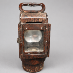 WWII German Military Bakelite Signal Lantern / Trench Lamp – WaA Marked – Red Marble Bakelite